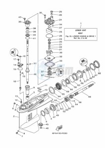 F175AETX drawing PROPELLER-HOUSING-AND-TRANSMISSION-1