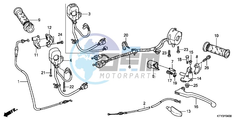 HANDLE LEVER/SWITCH/CABLE