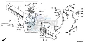 SH300ARE SH300ARE UK - (E) drawing FRONT BRAKE MASTER CYLINDER (ABS)