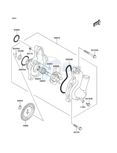 KFX400 KSF400A6F EU drawing Water Pump