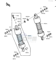 VN 700 A [LTD] (A1) [LTD] drawing SHOCK ABSORBERS