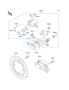 ZX 600 J [ZZR600] (J4) J4 drawing REAR BRAKE