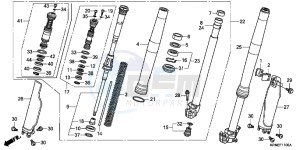 CRF250RB CRF250R ED drawing FRONT FORK