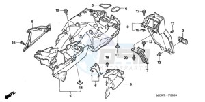 VFR800A9 ED / ABS MME TWO drawing REAR FENDER