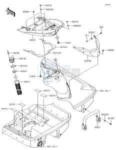 JET SKI ULTRA 310R JT1500NEF EU drawing Hull Rear Fittings