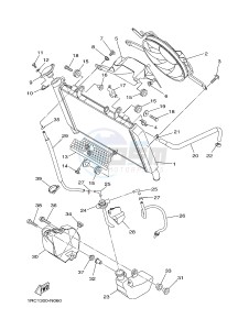 MT09 MT-09 900 MT-09 (B872) drawing RADIATOR & HOSE