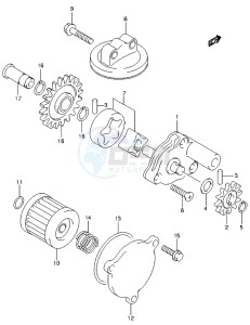 LT-Z400 drawing OIL PUMP