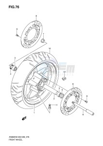 AN650 (E3-E28) Burgman drawing FRONT WHEEL (AN650K6 K7 K8 K9 L0)