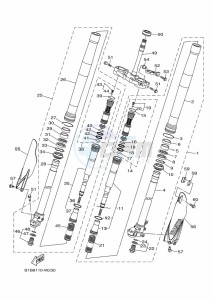 YZ250X (BF1T) drawing FRONT FORK