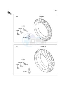 ZX 600 J [ZZR600] (J6F-J8F) J7F drawing TIRES