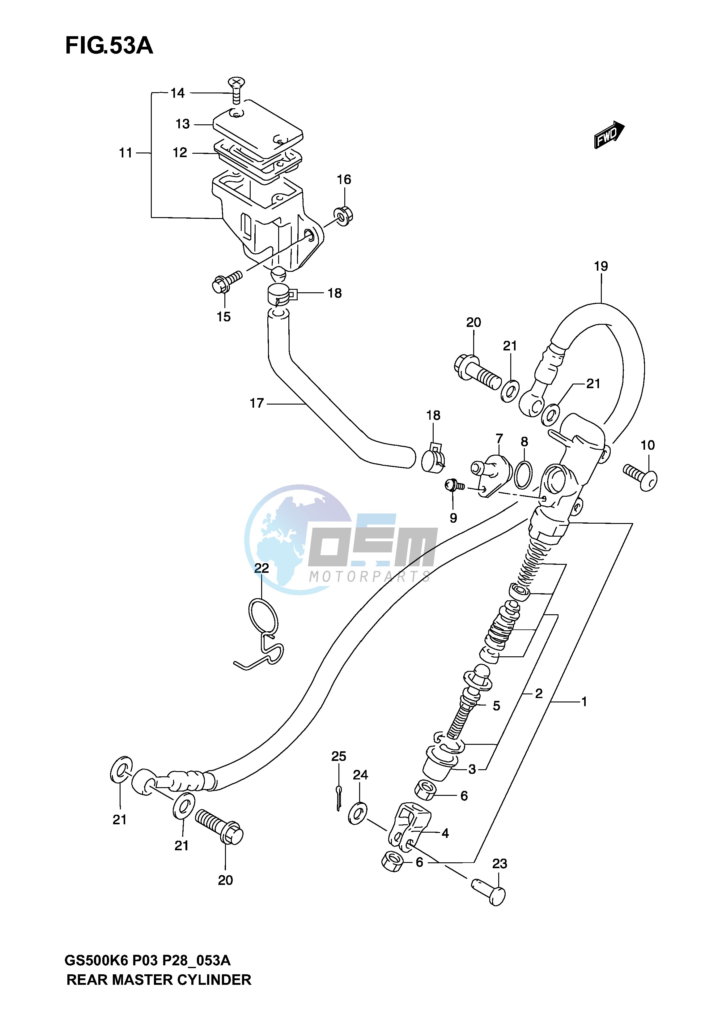 REAR MASTER CYLINDER (MODEL K4 K5 K6)