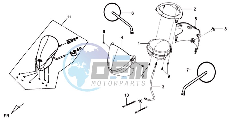 DASHBOARD / MIRRORS / SPEEDOMETER COVER