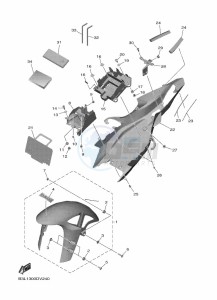 YZF1000 YZF-R1 (B3LS) drawing FENDER