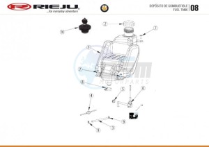 BYE-BIKE-EURO4-RED 50 drawing FUEL TANK