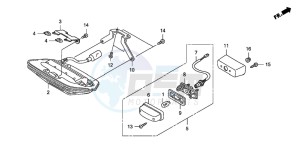 CB1300A CB1300SUPER FOUR drawing TAILLIGHT