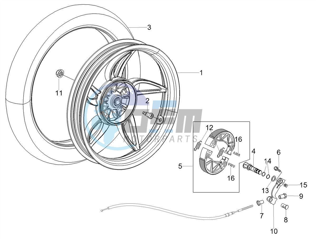 Rear wheel