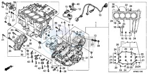 CB1000RE CB1000R E drawing CRANKCASE