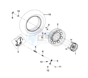 MIO 50 45KMH drawing REAR WHEEL / CENTRAL STAND