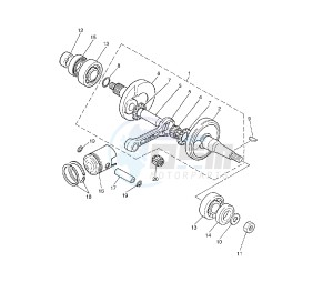 PW 80 drawing CRANKSHAFT AND PISTON