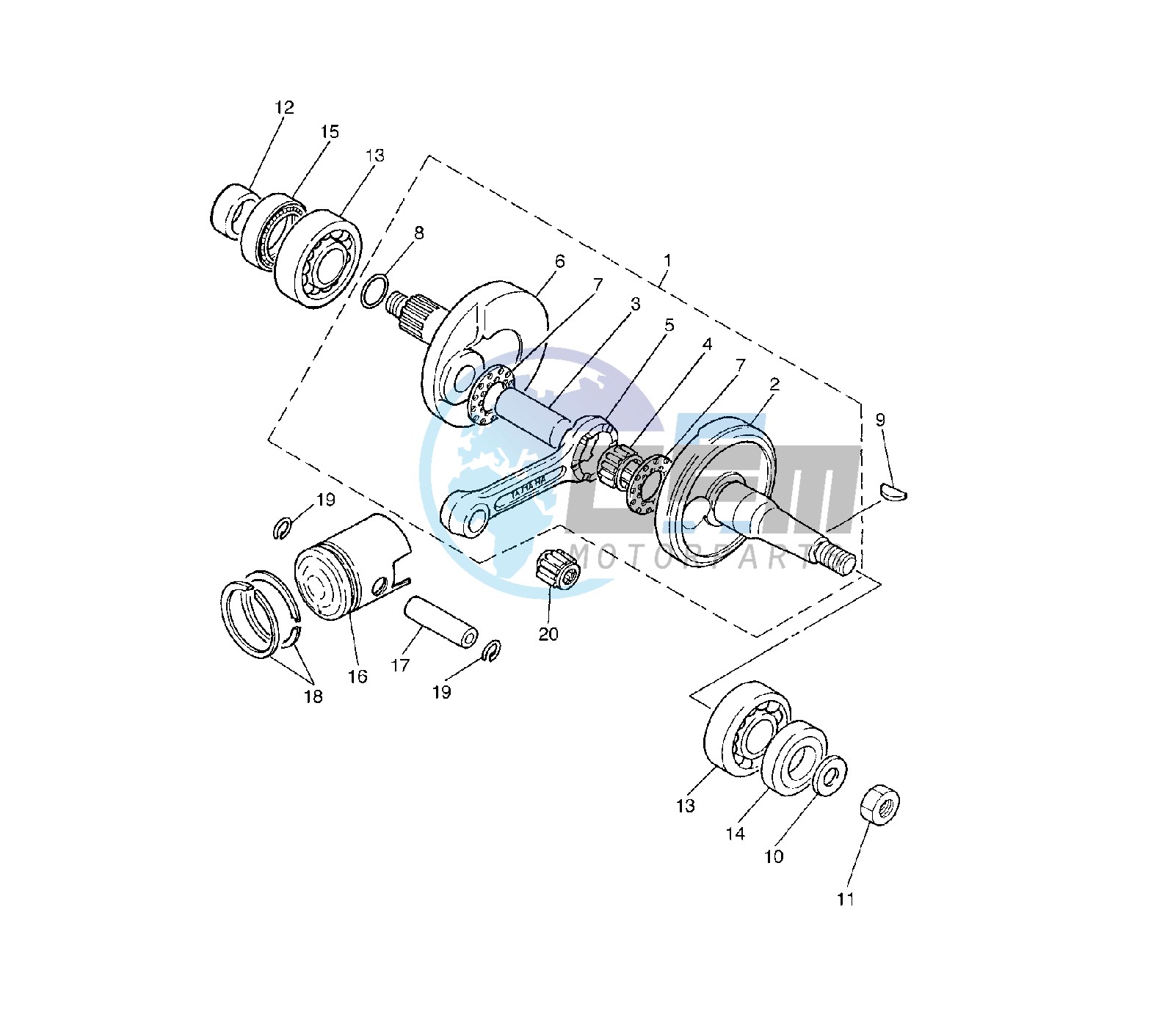 CRANKSHAFT AND PISTON