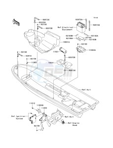 JS 800 A [800 SX-R] (A6F-A9F) A6F drawing HULL FITTINGS