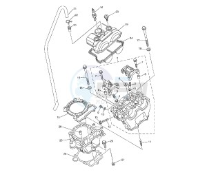 YZ F 250 drawing CYLINDER AND HEAD