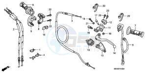 CRF450RB drawing HANDLE LEVER/ SWITCH/ CABLE