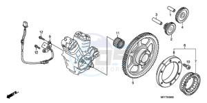 XL700VA9 UK - (E / ABS MKH SPC) drawing PULSE GENERATOR/ STARTING CLUTCH