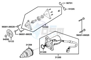 VITALITY 50 drawing Starting Motor - Oil Pump