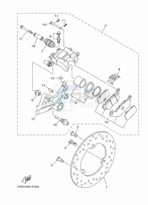 YZF320-A YZF-R3 (B7P3) drawing REAR BRAKE CALIPER