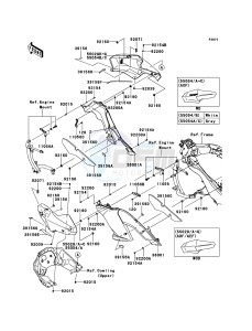 VERSYS_1000 KLZ1000ADF FR GB XX (EU ME A(FRICA) drawing Cowling(Center)