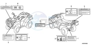 TRX500FPMC drawing CAUTION LABEL