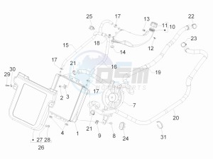 Fuoco 500 4t-4v ie e3 LT 800 drawing Cooling system