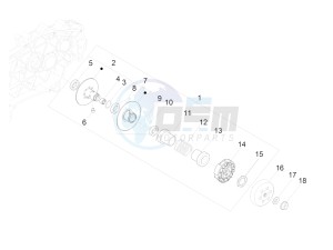 MP3 300 YOURBAN LT RL-SPORT NOABS E4 (EMEA) drawing Driven pulley