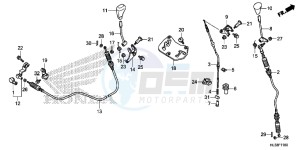 SXS700M2H Europe Direct - (ED) drawing SHIFT LEVER/SELECT LEVER