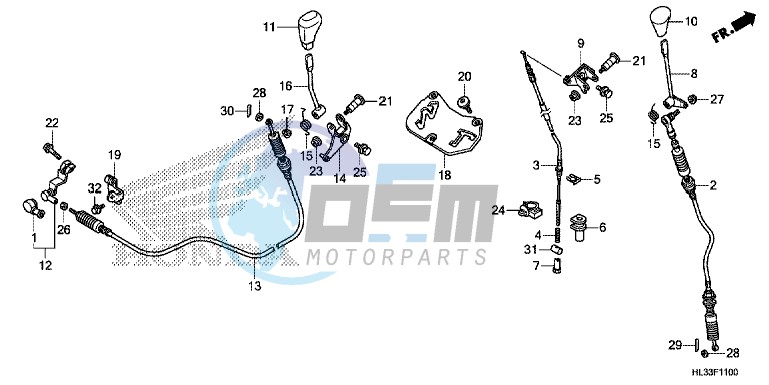 SHIFT LEVER/SELECT LEVER