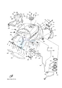 MTN850 MTN-850D MT-09 SP (B6C1) drawing FUEL TANK