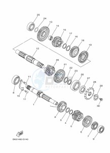 YZF125-A YZF-R125 (B5G2) drawing TRANSMISSION