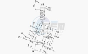 Breva V 850 IE IE drawing Connecting rod - rear shock abs.