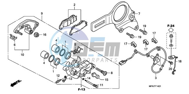 REAR BRAKE CALIPER (CB1000RA)