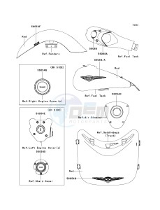 VN 1700 B [VULCAN 1700 VOYAGER ABS] (9FA) B9F drawing DECALS-- RED- --- B9F- -