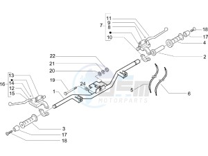 Beverly 500 (USA) USA drawing Handlebars - Master cilinder