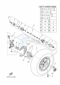 YFM700FWAD GRIZZLY 700 EPS (BFE1) drawing FRONT WHEEL