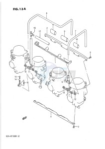 GSX-R1100 (E1) drawing CARBURETOR FITTINGS (E18,E39)