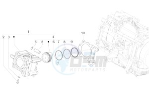 GTS 150 4T 3V IE ABS E4 (EMEA) drawing Cylinder-piston-wrist pin unit