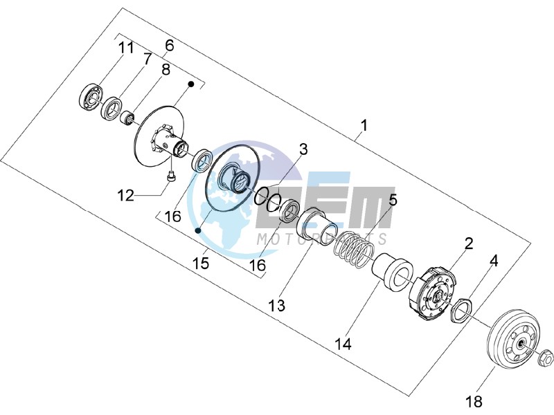 Driven pulley