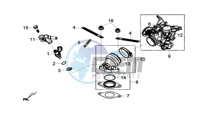 INLET / FUEL INJECTOR / THROTTLE VALVE BODY