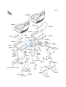 KRF 750 A [TERYX 750 4X4] (A8F) A8F drawing SEAT