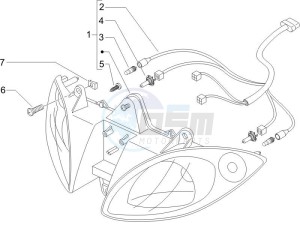 X9 125 Evolution powered drawing Head lamp - Turn signal lamps