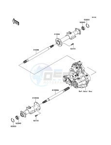 MULE_600 KAF400BFF EU drawing Rear Axle